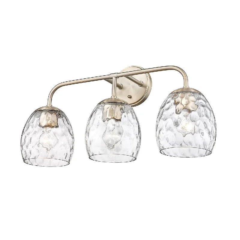 Millennium Lighting Gallos Vanity Light with Clear Thumbprint Glass Shades