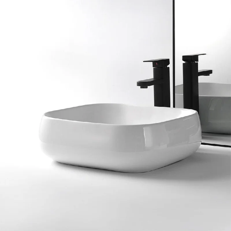 Modern Bathroom Sink Porcelain Ceramic Vanity Art Basin Various D - 17" x 5"