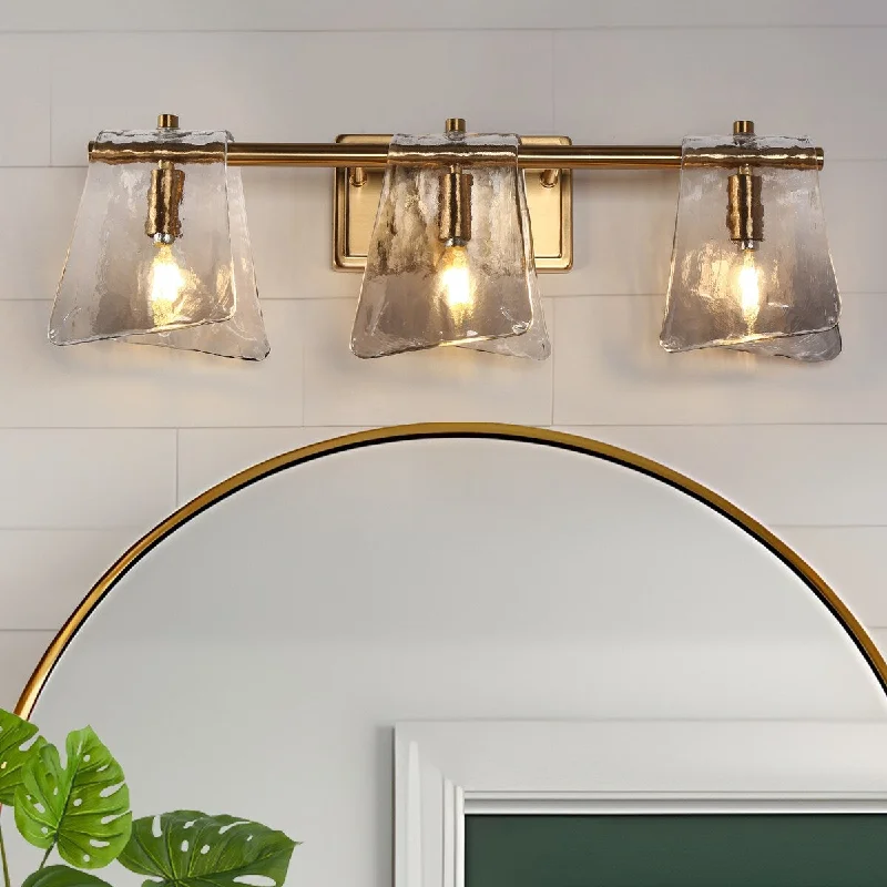 Modern Gold 3-Light Bathroom Vanity Lights Wall Sconces