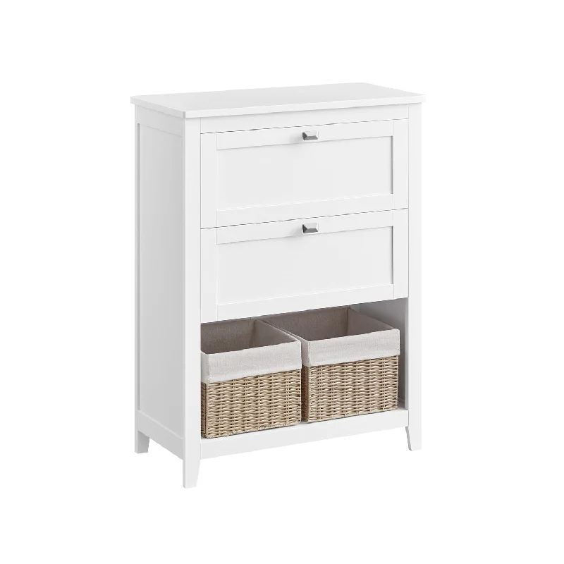 Bathroom Cabinet with 2 Drawers Cloud White