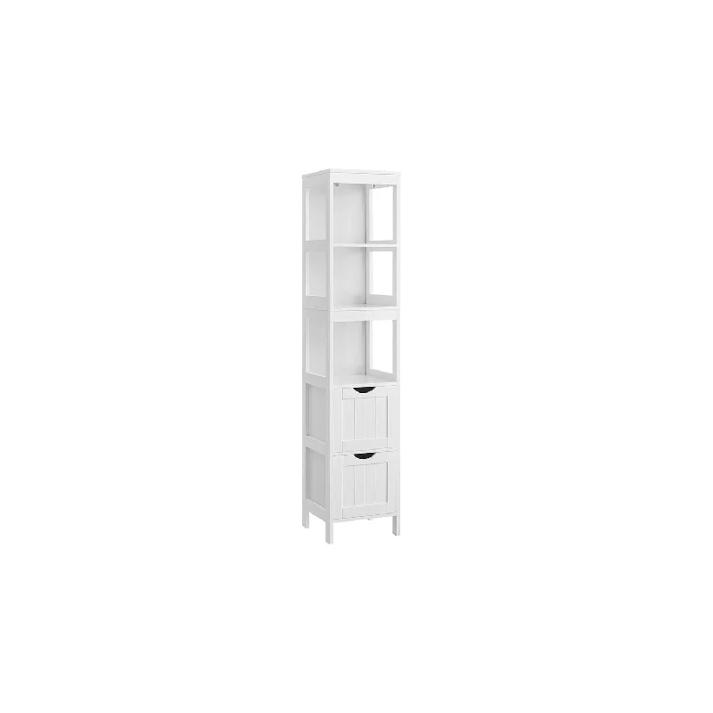 Linen Tower with 2 Drawers for Bathroom