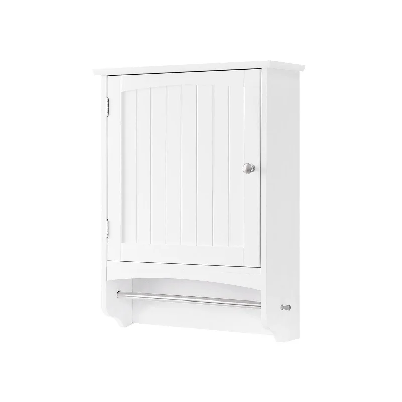 White Wall-Mounted Bathroom Storage Cabinet