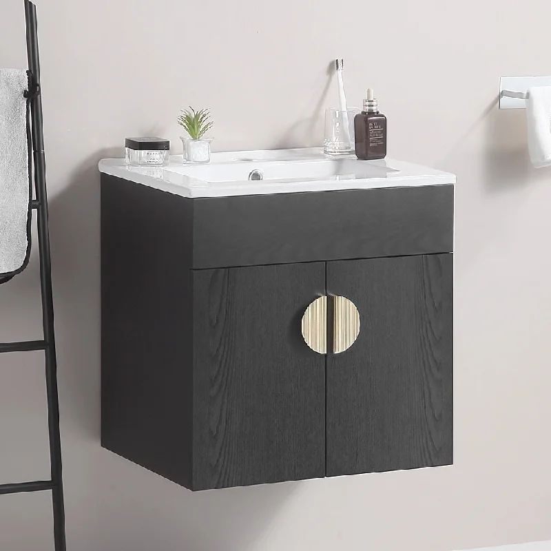 Wall Mounted Bathroom Vanity with Sink & Large Storage Space