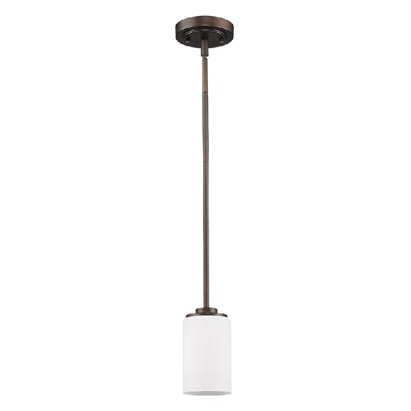 Acclaim Lighting Addison Indoor 1-Light Mini Pendant With Glass Shade In Oil Rubbed Bronze