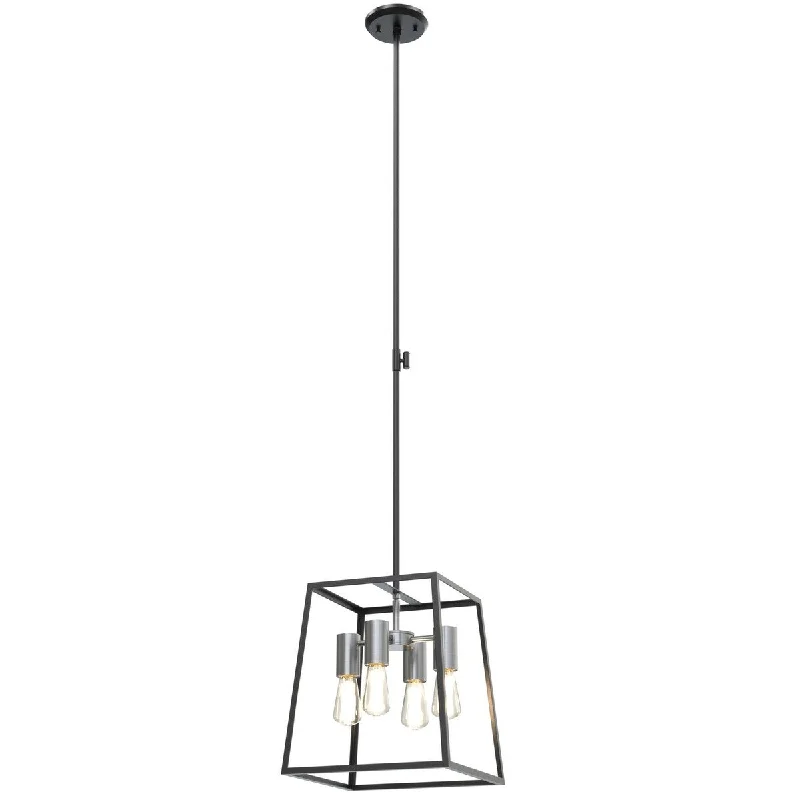 DVI Lighting DVP29048BNGR Four Light Pendant Cape Breton Buffed Nicke - One Size