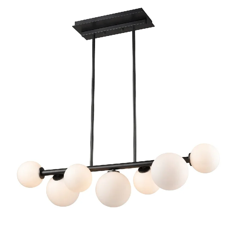 DVI Lighting DVP34502GROP Seven Light Linear Pendant Alouette Graphit - One Size