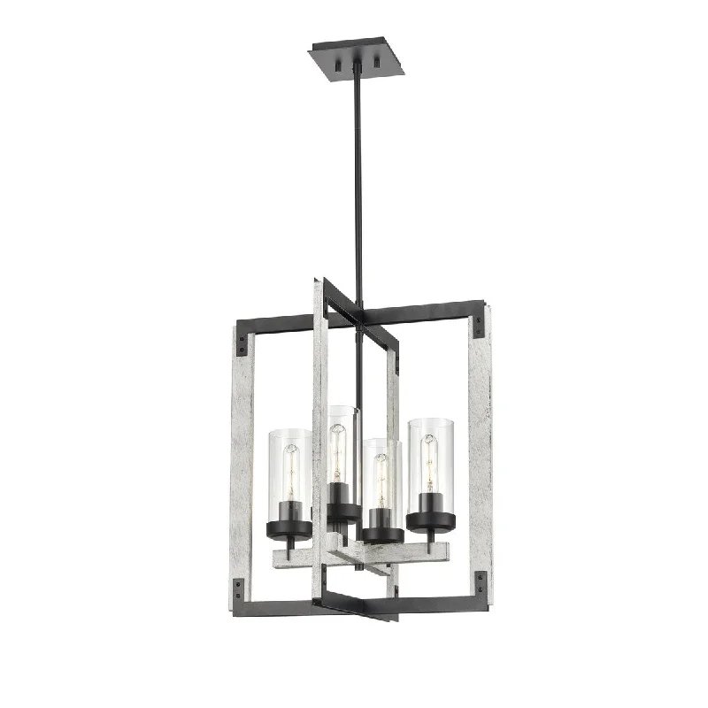 DVI Lighting DVP38648GR BIWCL Four Light Foyer Pendant Okanagan Graph - One Size