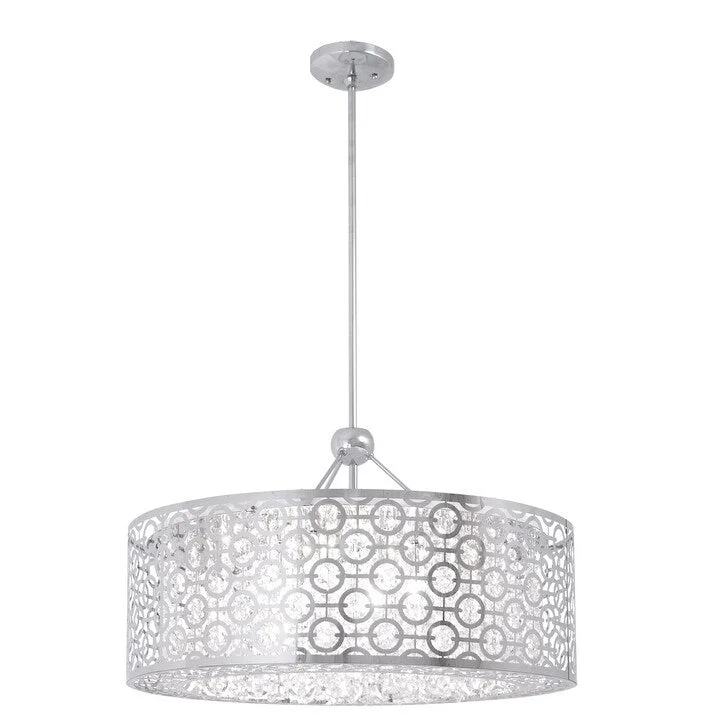 DVI Lighting DVP5835CHCRY Six Light Pendant Eclipse Chrome Crystal - One Size