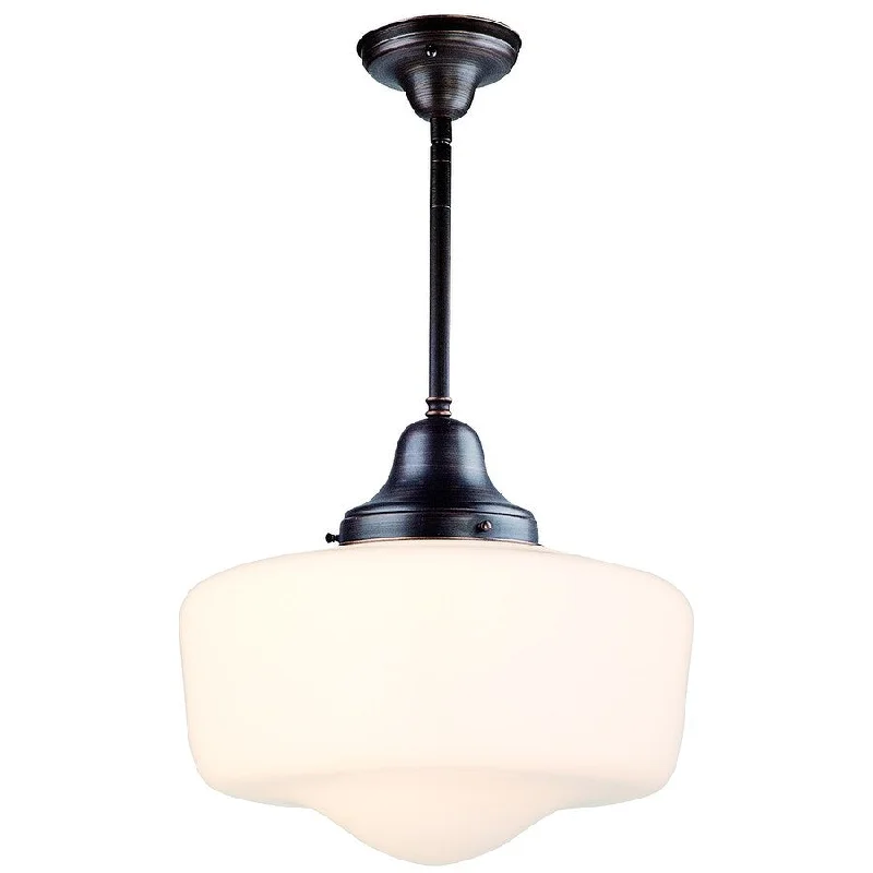 DVI Lighting DVP7551ORB One Light Pendant Schoolhouse Oil Rubbed Bron - One Size