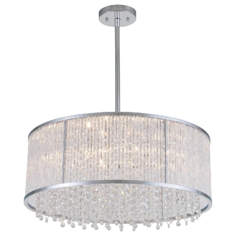 DVI Lighting DVP8505CHCRY Three Light Pendant Sparxx Chrome Crystal - One Size