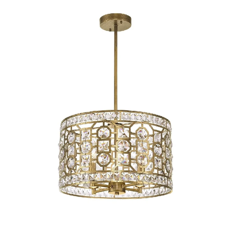 Giuseppe Lighting 1026P164193 Four Light Chandelier Belinda Champagne - Exact Size