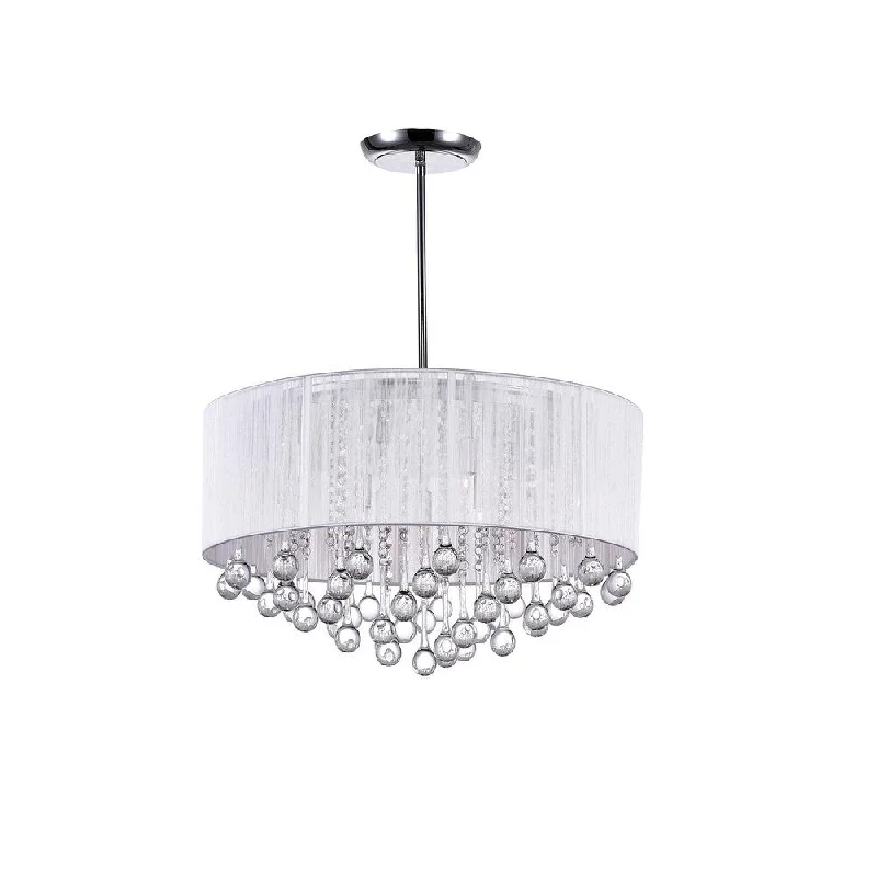 Giuseppe Lighting 5006P22CR(W) Nine Light Chandelier Water Drop Chrom - Exact Size