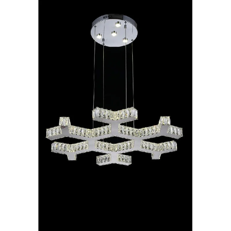 Giuseppe Lighting 5642P30STR LED Chandelier Arendelle Chrome - Exact Size