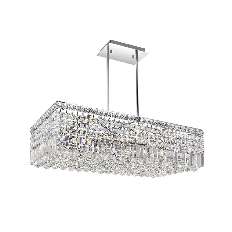 Giuseppe Lighting 8030P30CRC Ten Light Chandelier Colosseum Chrome - Exact Size