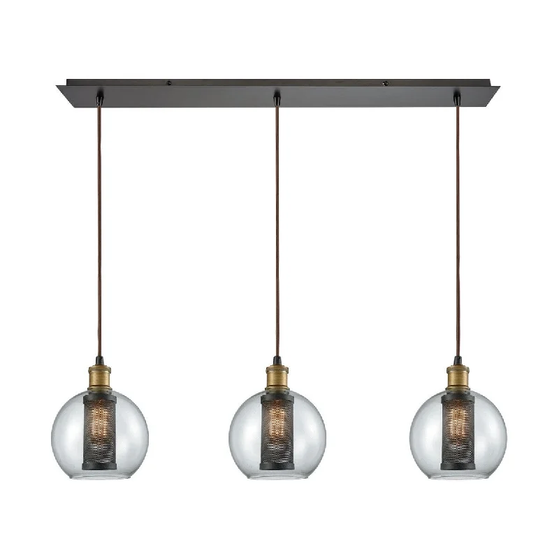 Giuseppe Lighting Three Light Pendant Bremington Oil Rubbed Bronze - exact size