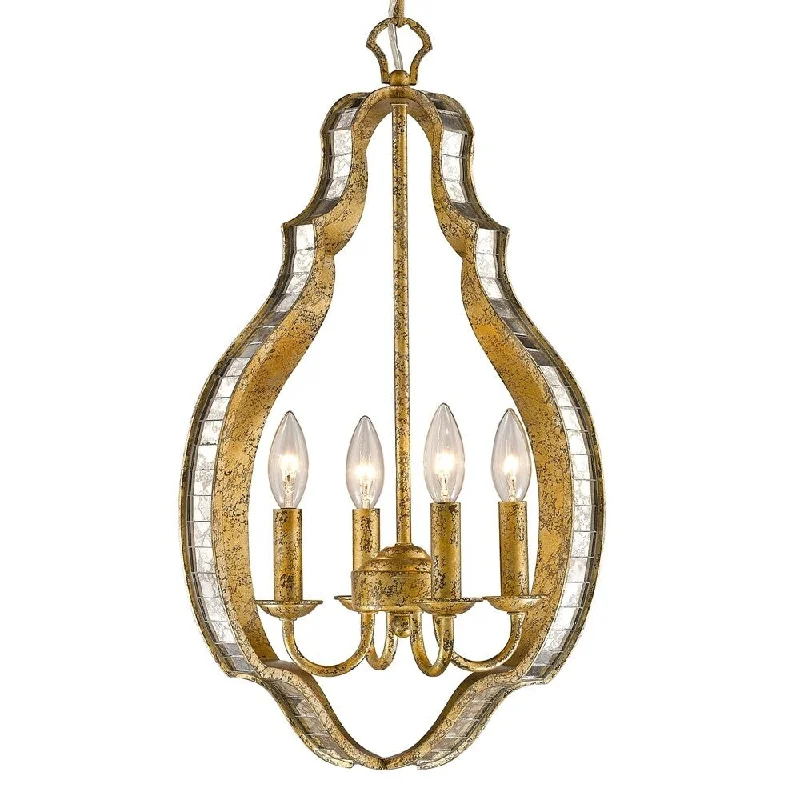 Golden Lighting #5140-3P LG Hayworth 4-light Pendant