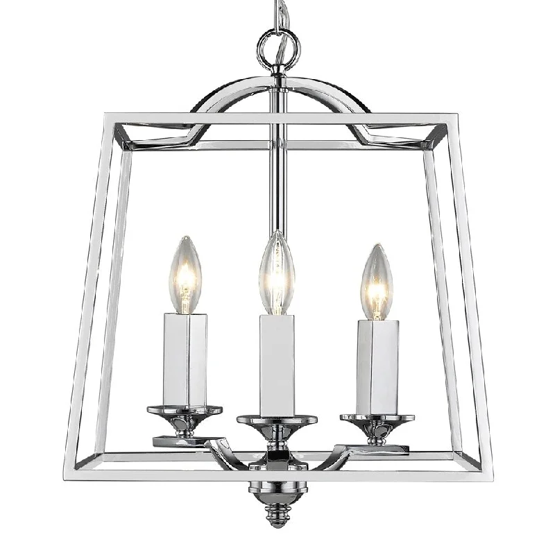 Golden Lighting Athena Chrome 3-light Pendant