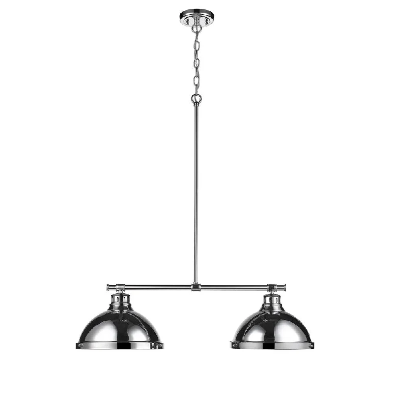 Golden Lighting Duncan Chrome 2 Light Linear Pendant