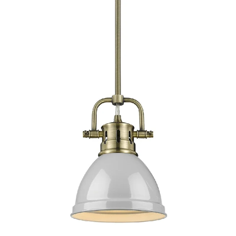 aged brass with gray shade