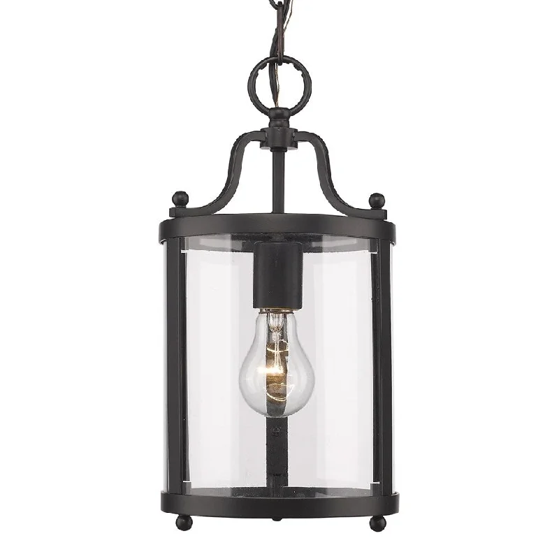 Golden Lighting's Payton Black Steel Mini Pendant Fixture