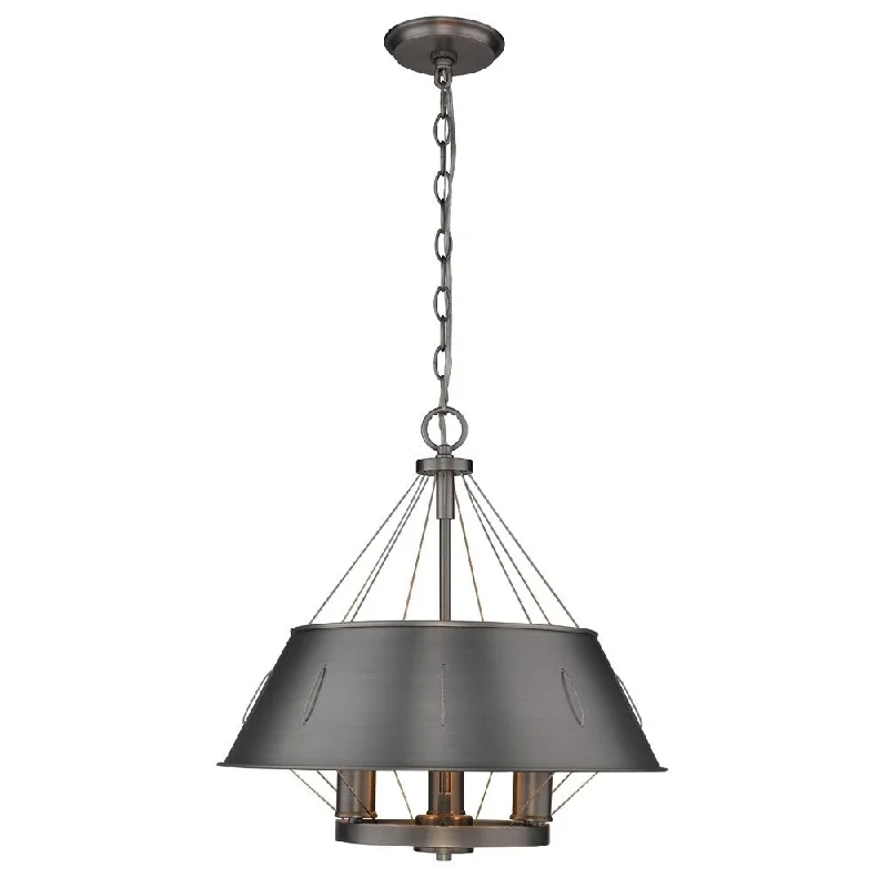 Golden Lighting's Whitaker 3 Light Pendant #7917-3P AS