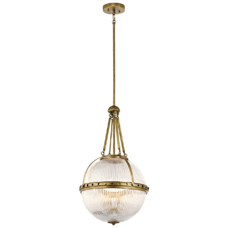 Kichler Lighting Aster Collection 3-light Natural Brass Pendant