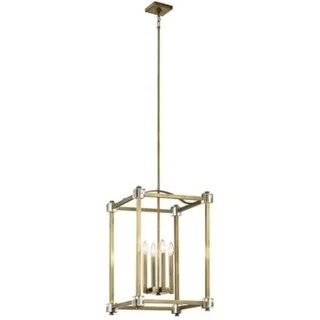 Kichler Lighting Cayden Collection 4-light Natural Brass Foyer Pendant