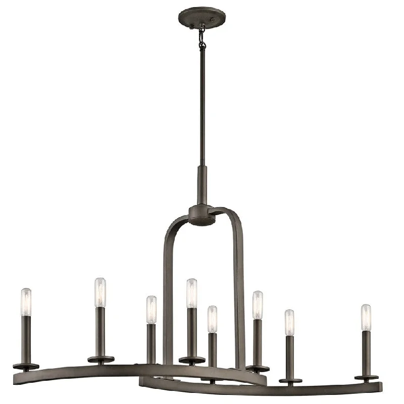 Kichler Lighting Daria Collection 8-light Olde Bronze Linear Chandelier