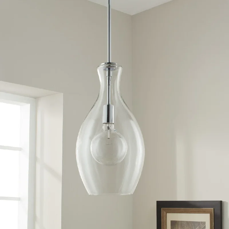 Kichler Lighting Everly Collection 1-light Chrome Pendant 8.75 inch Diameter