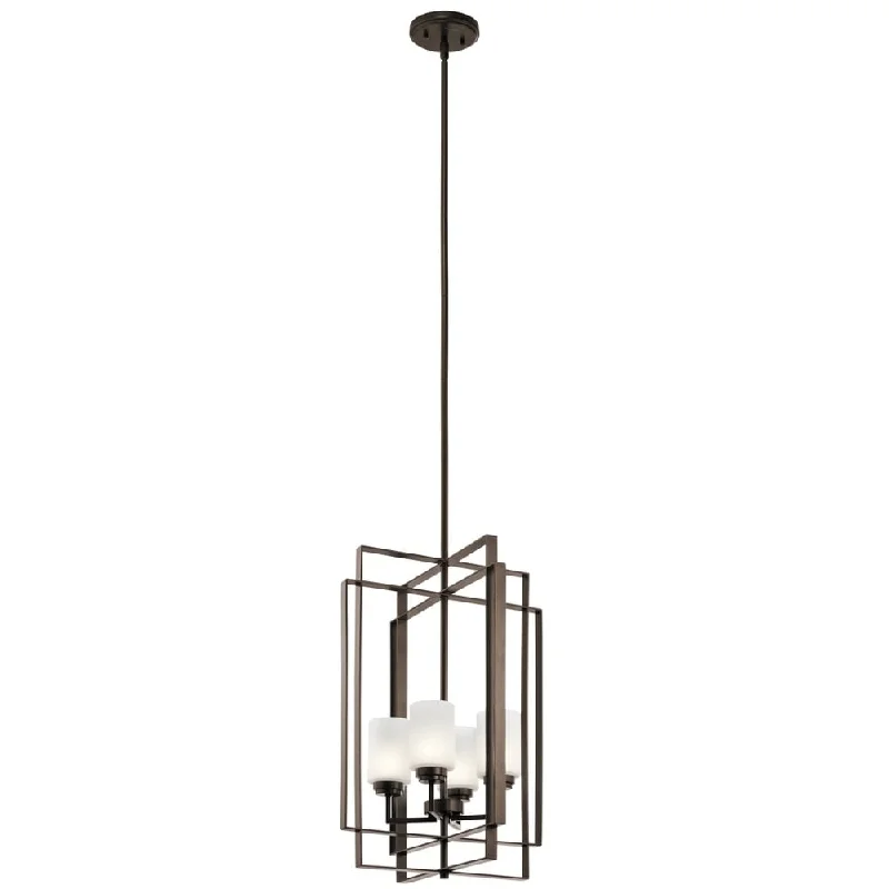 Kichler Lighting Harvey Collection 4-light Mission Bronze Halogen Foyer Pendant