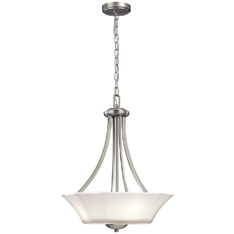 Kichler Lighting Serina Collection 3-light Brushed Nickel Pendant