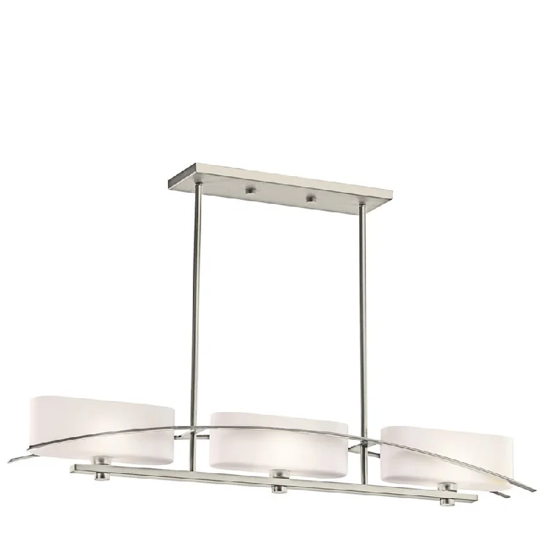 Kichler Lighting Suspension Collection 3-light Brushed Nickel Linear Chandelier