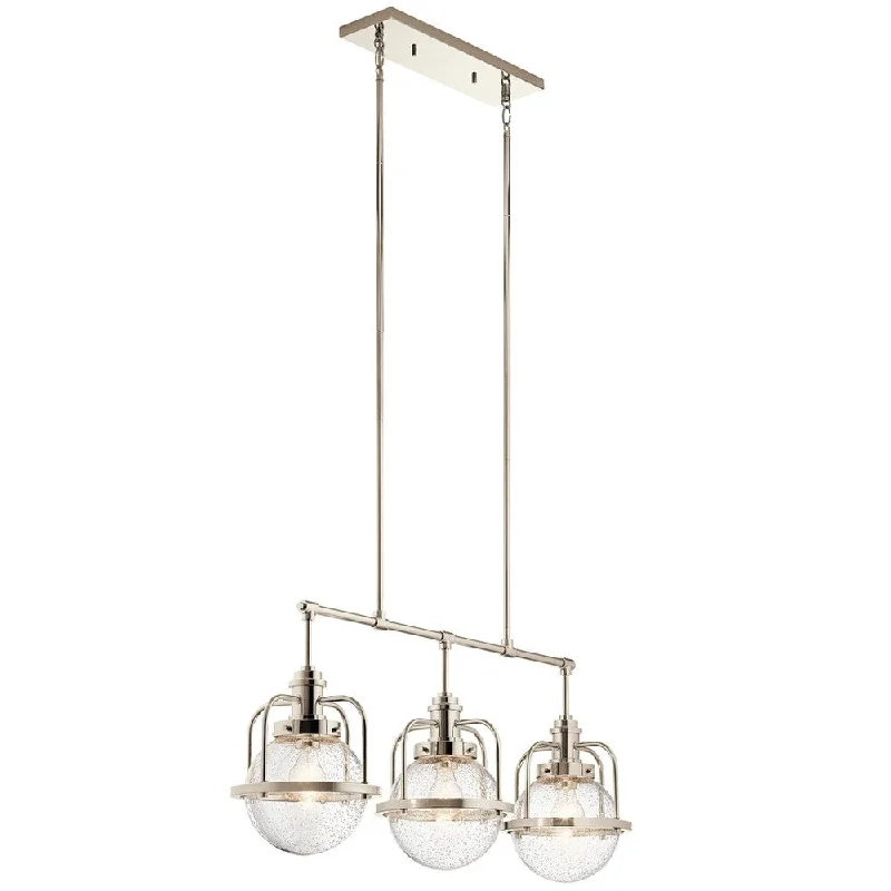 Kichler Lighting Triocent Collection 3-light Polished Nickel Linear Chandelier - Polished Nickel - Polished Nickel