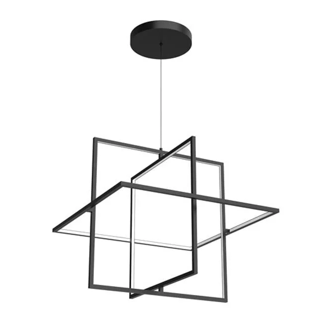 Kuzco Lighting PD16328BK LED Pendant Mondrian Black - Exact Size