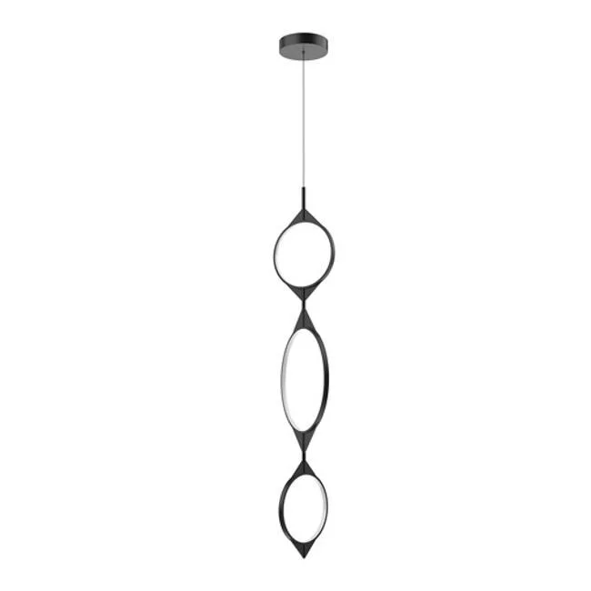 Kuzco Lighting PD84353BK LED Pendant Serif Black - Exact Size