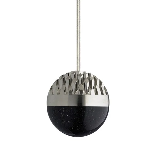 LBL Sphere 1 Light Satin Nickel and Cast Smoke Line-Voltage Pendants