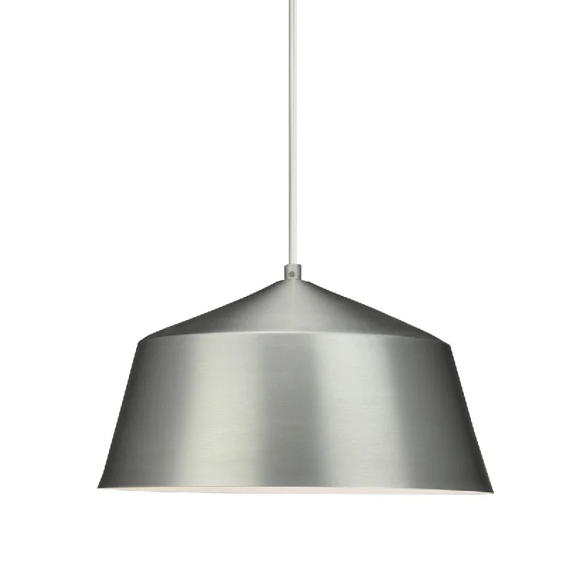 Madison Lighting One Light Pendant Encase Satin Nickel - Exact Size