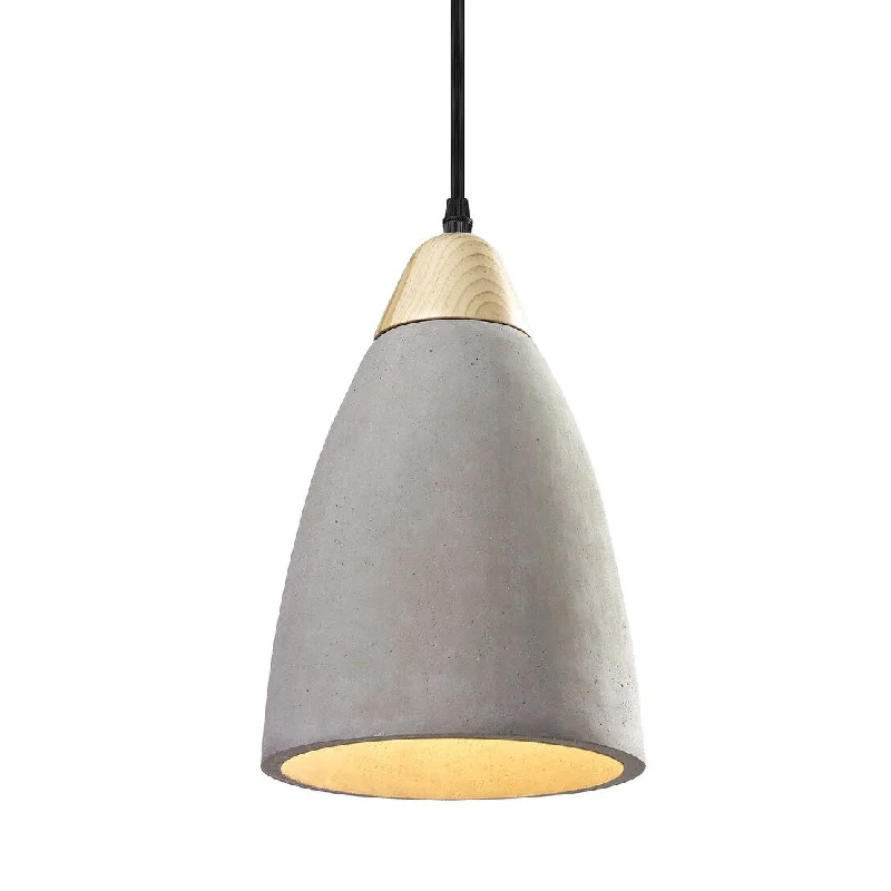 Madison Lighting One Light Pendant Industrial Concrete & Pine - Exact Size