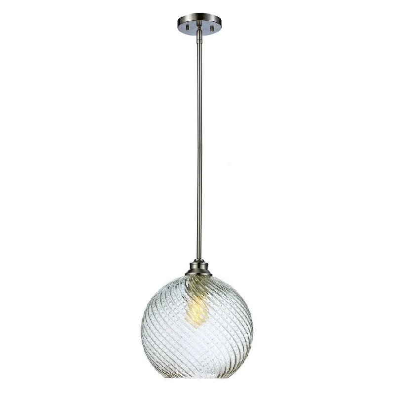 Trans Globe Lucid 1 Light Pendants in Brushed Nickel