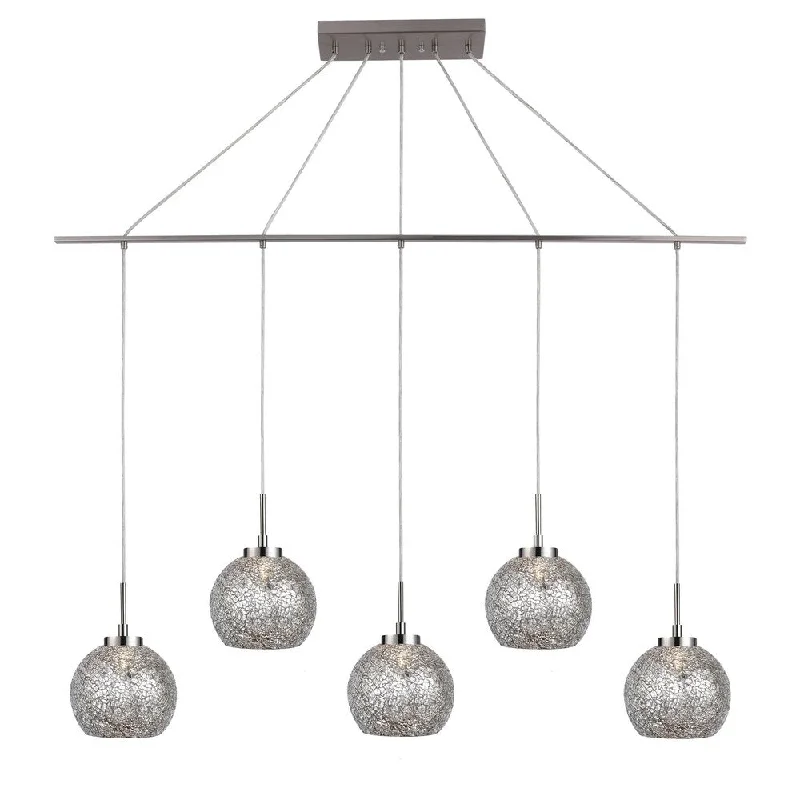 Woodbridge Lighting 13329STN-M00 Elliptic Ball 5-light Linear Pendant