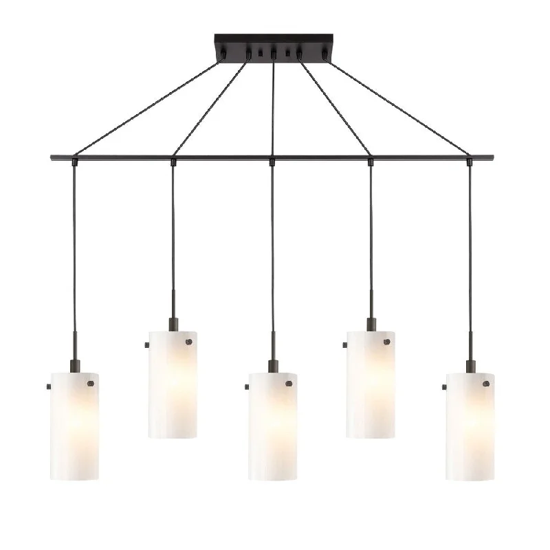 Woodbridge Lighting 13429MEB-C10401 Tube 5-light Linear Pendant