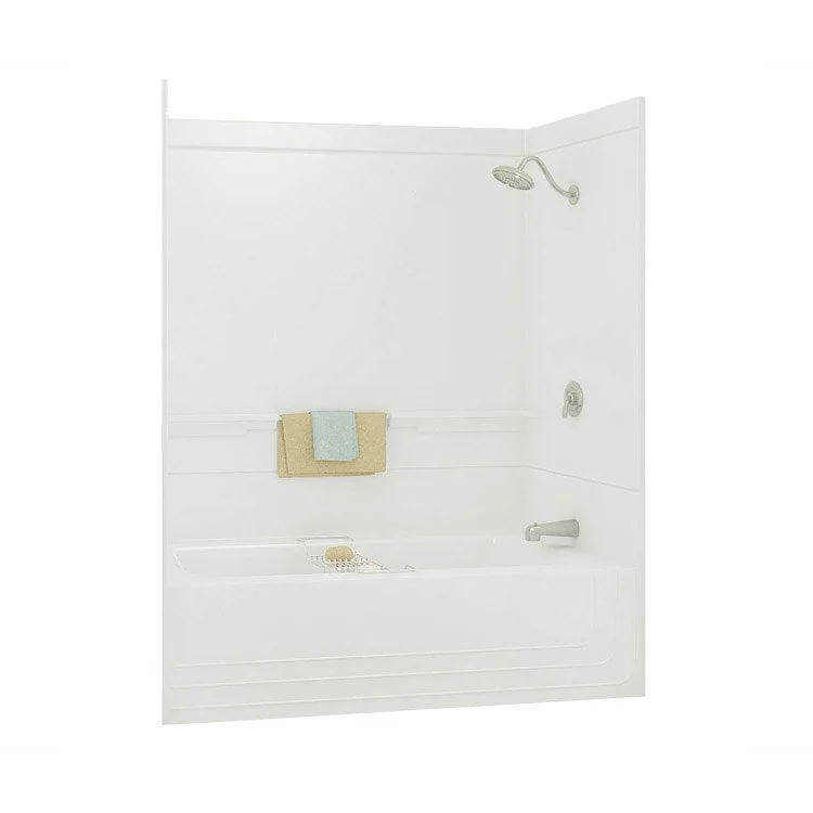 Tub and Shower System Monaco Rectangular with Left Drain White