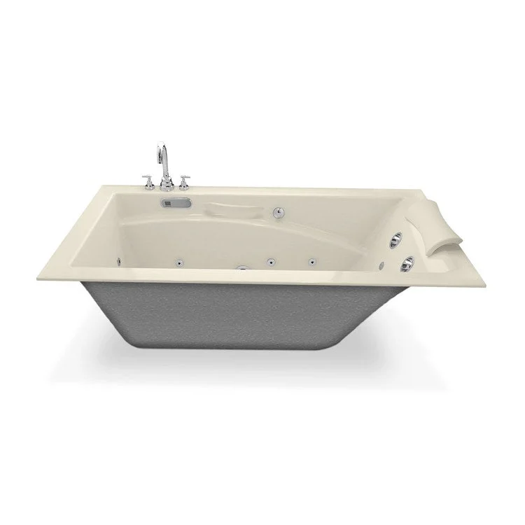 Tub Optik 59-3/4 x 32 x 20 Inch Alcove End Bone Acrylic