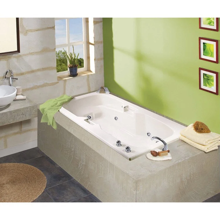 Tub Lopez 59-7/8 x 35-7/8 x 21 Inch Alcove End White Acrylic