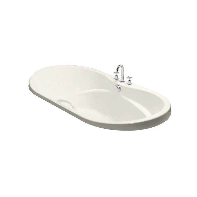 Tub Living 66 x 41-3/4 x 23-3/8 Inch Drop-in Center Biscuit Acrylic