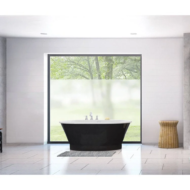 Freestanding Tub Brioso 60 x 42 Inch Black Center Oval