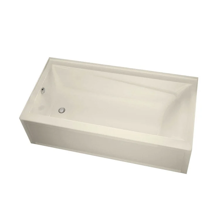 Tub Exhibit 59-3/4 x 30 x 17-3/4 Inch Alcove Left Bone Acrylic