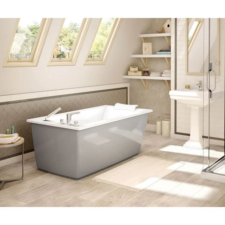 Freestanding Tub Optik 6032 F 60 x 32 Inch with Aerofeel Sterling Silver End Rectangular