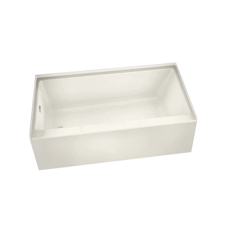 Tub Rubix 59-3/4 x 32 x 20-3/8 Inch Alcove Left Biscuit Acrylic