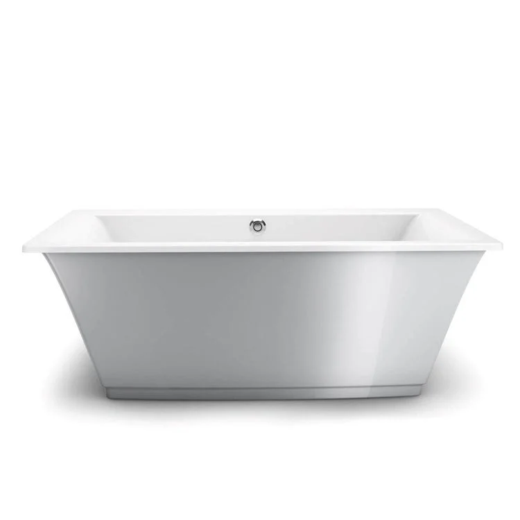 Freestanding Tub Optik 66 x 36 Inch Center Sterling Silver Rectangular